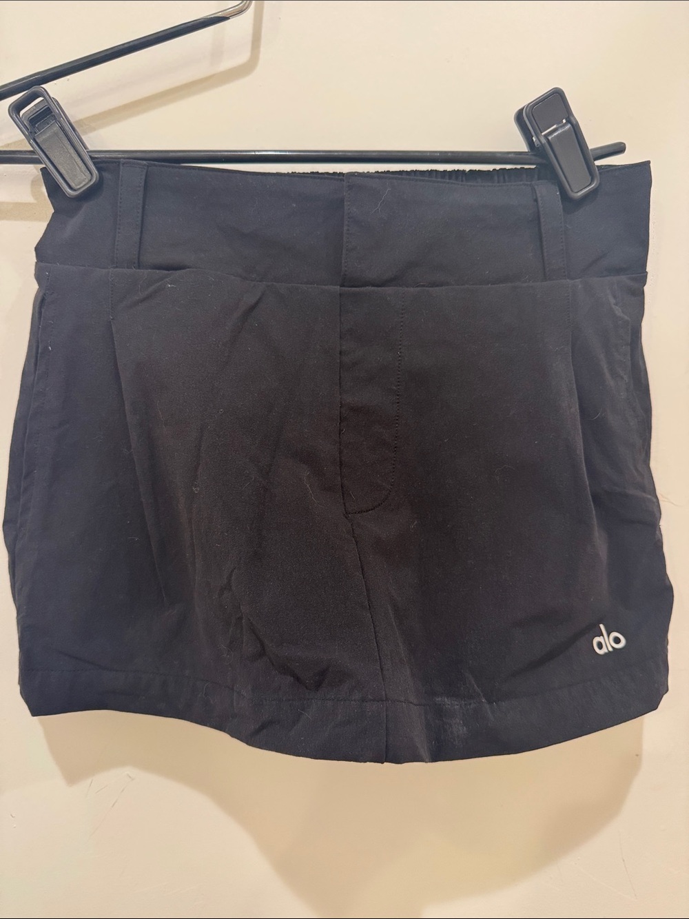 ALO Yoga Black Athletic Skort with Built-In Shorts